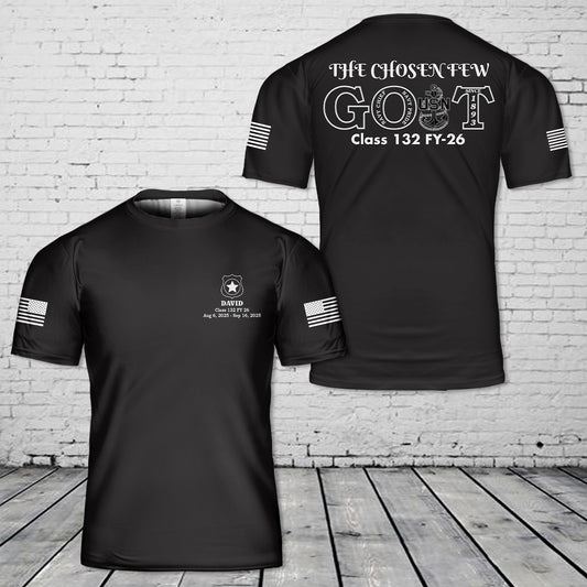 Custom Name, Class & Time US Navy GOAT 3D T-Shirt