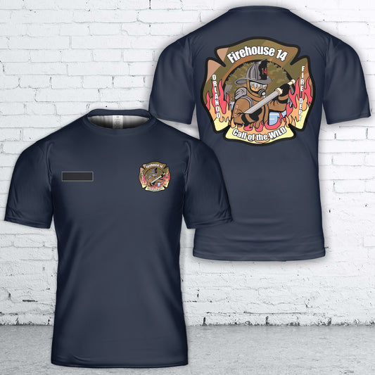 Custom Name Orlando, Florida, Orlando Fire Station 14 "Call of the Wild“ T-Shirt 3D