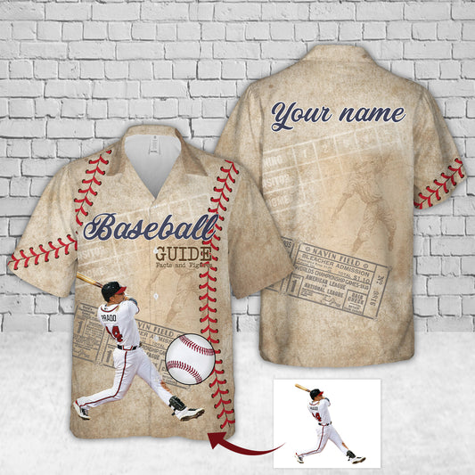 Custom Name & Image Baseball Hawaiian Shirt