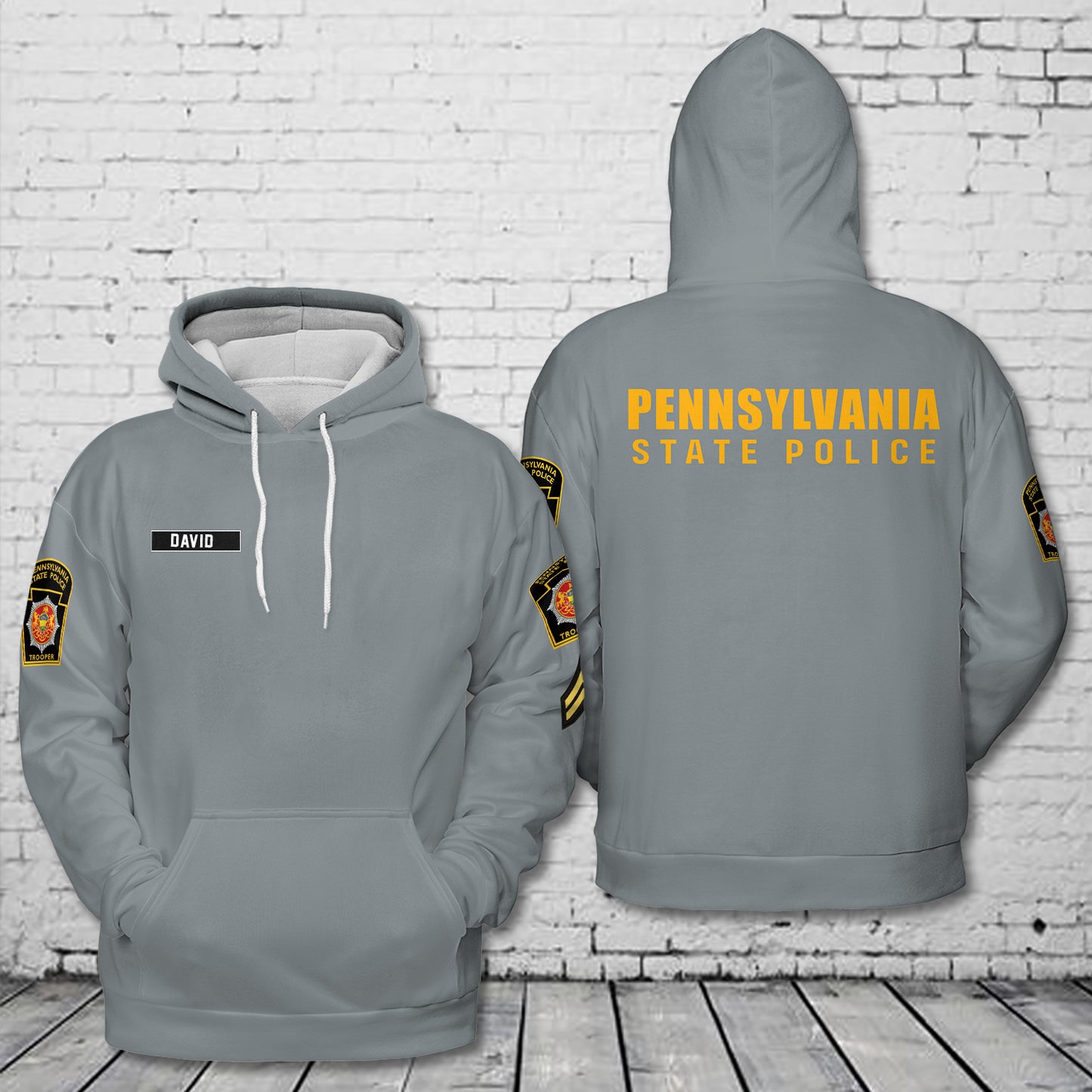 Custom Name & Rank Pennsylvania State Police 3D Hoodie