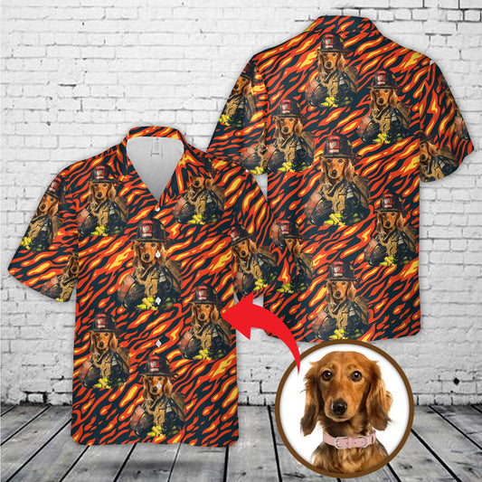 Custom Pet Firefighter Hawaiian Shirt NLMP1906PT09