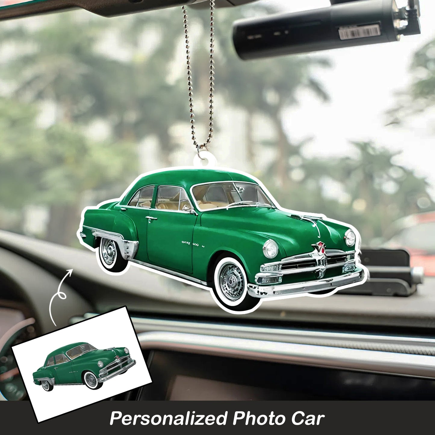 Custom Photo Car Shape Car Ornament Custom Shape 2-Side Printed