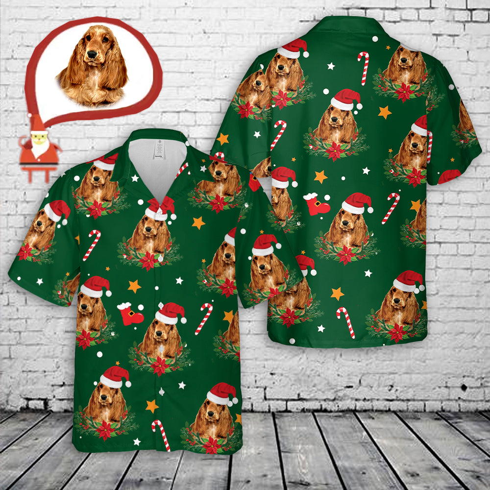 Custom Photo Christmas Hawaiian Shirts Christmas Gift for Pet Lovers