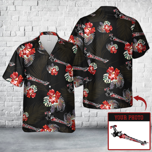 Custom Photo Dragster Race Car Racing Car Hawaiian Shirt