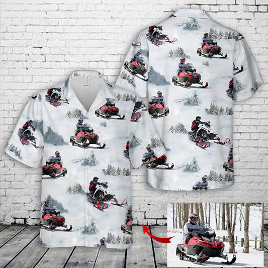 Custom Picture Snowmobile Hawaiian Shirt