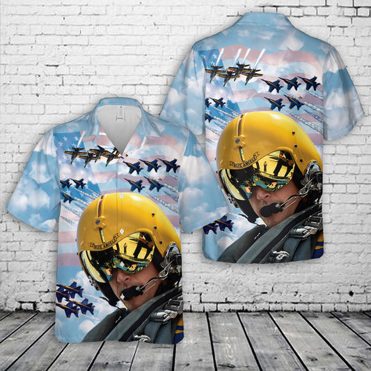 Custom Picture US Navy Blue Angels Hawaiian Shirt
