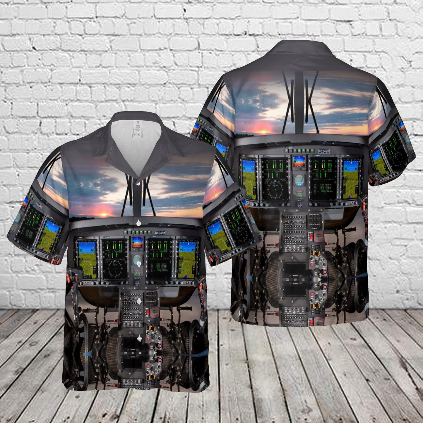 Custom Photo Pilot Control Panel Hawaiian Shirt
