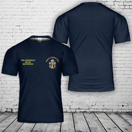 Custom Ship Name US Navy Chief 3D T-Shirt