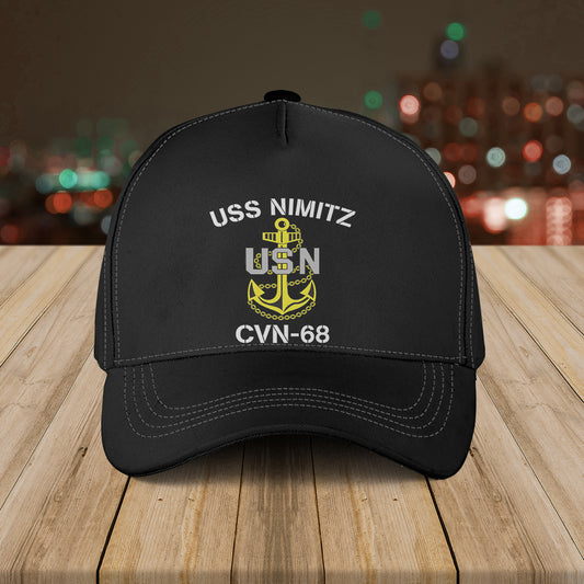 Custom Ship Name, Hull Number NAVY CHIEF ANCHOR Baseball Cap DLMP2403PL09
