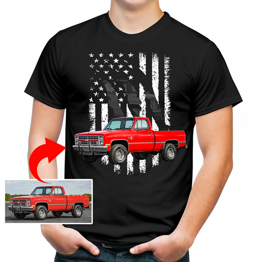 Custom Square Body Pickup Truck Classic Unisex T-Shirt Gildan 5000 (Made In US) DLHH1604PT02