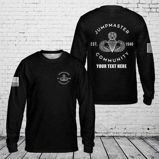 Custom Text Jumpmaster Community Long Sleeve Shirt