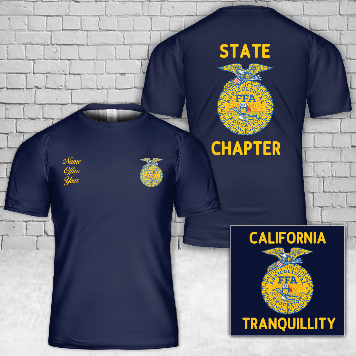 Custom Text National FFA Organization T-Shirt 3D