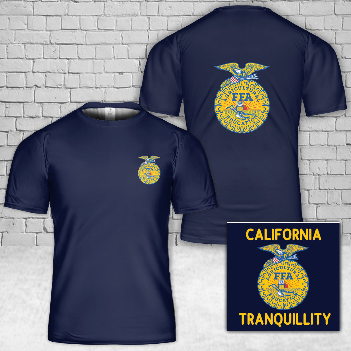 Custom Text National FFA Organization T-Shirt 3D