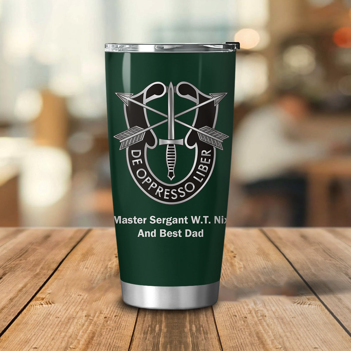 Custom Text US Army Special Forces Tumbler 20oz