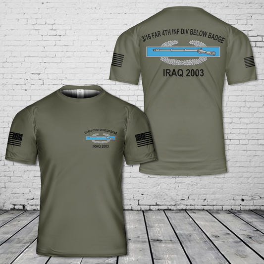 Custom US Army Combat Infantryman Badge (CIB) 3D T-Shirt NLMP0304PT07