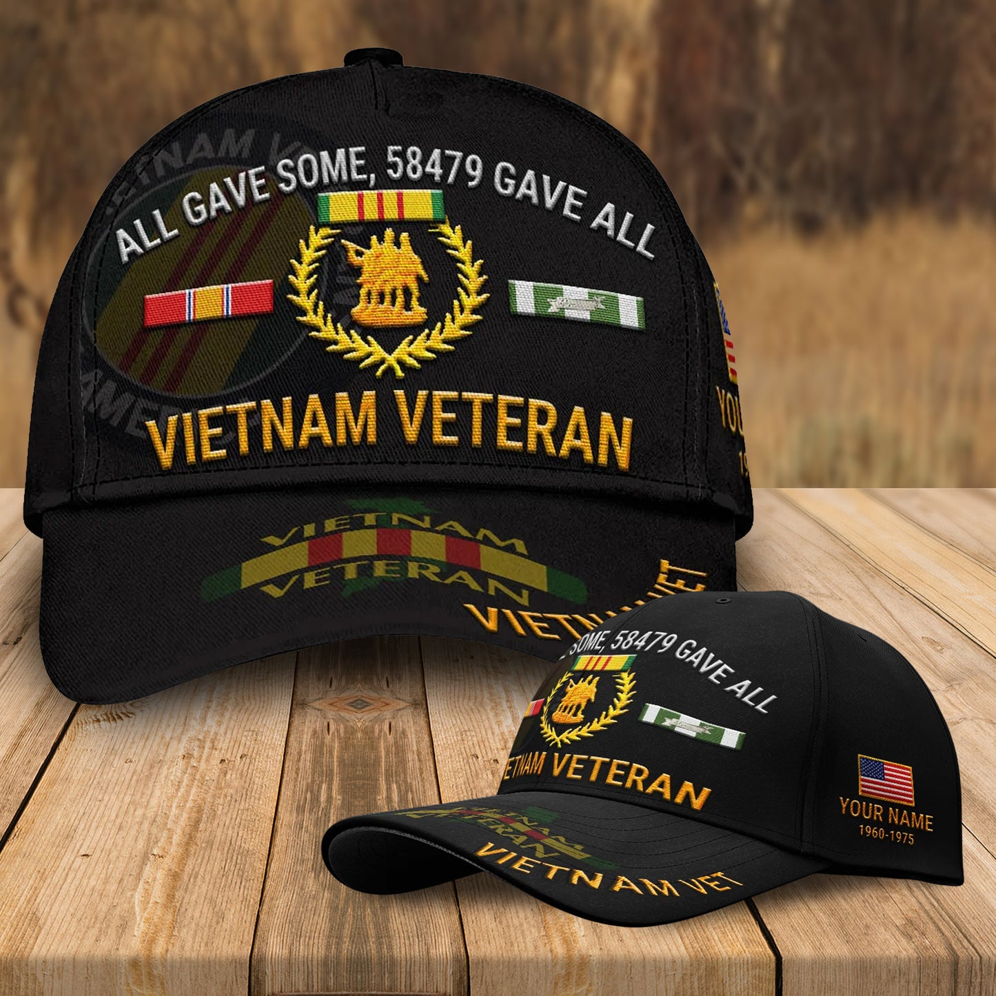 Custom Vietnam Veteran All Gave Some Cap