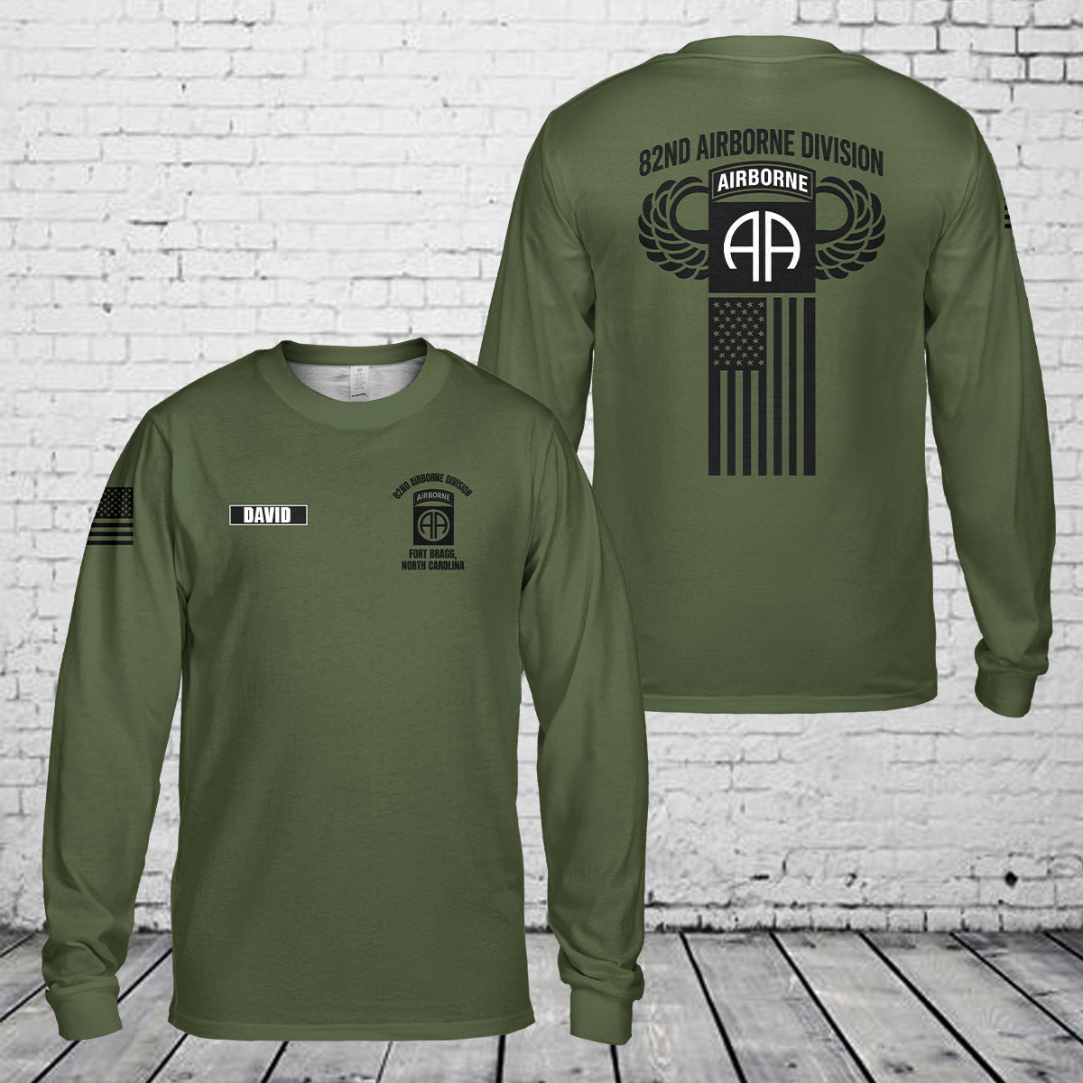 Custom name 82nd Airborne Veteran Long Sleeve Shirt