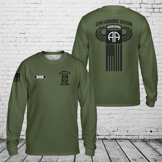Custom name 82nd Airborne Veteran Long Sleeve Shirt