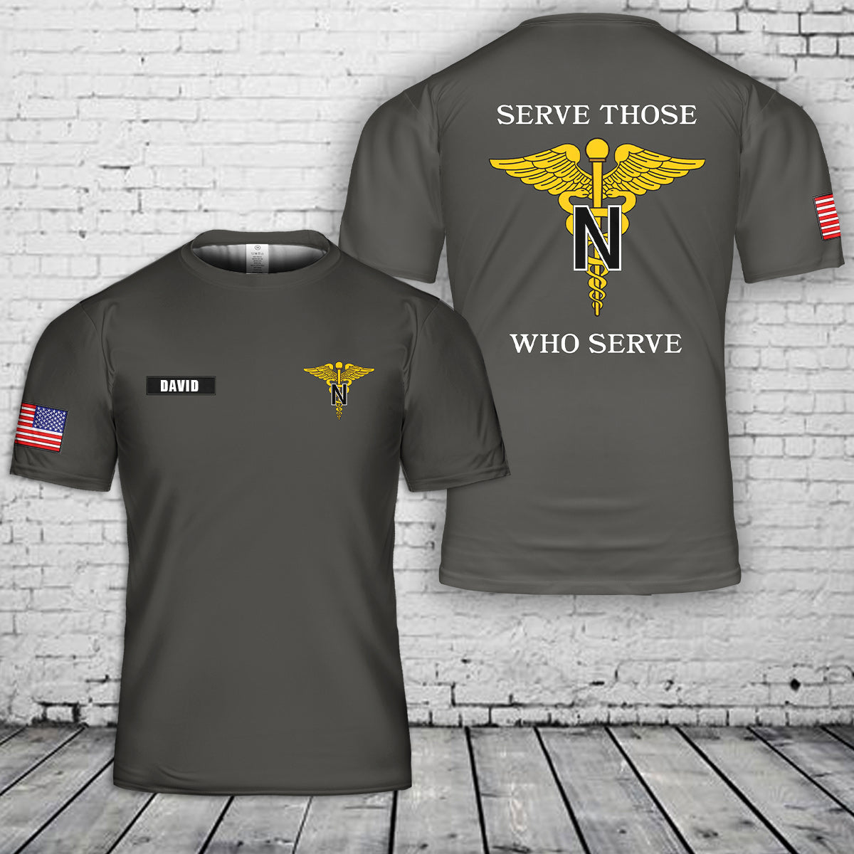 Custom name Army Nurse 3D T-Shirt