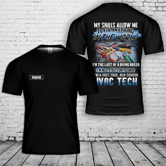 Custom name HVAC Technicians 3D T-Shirt