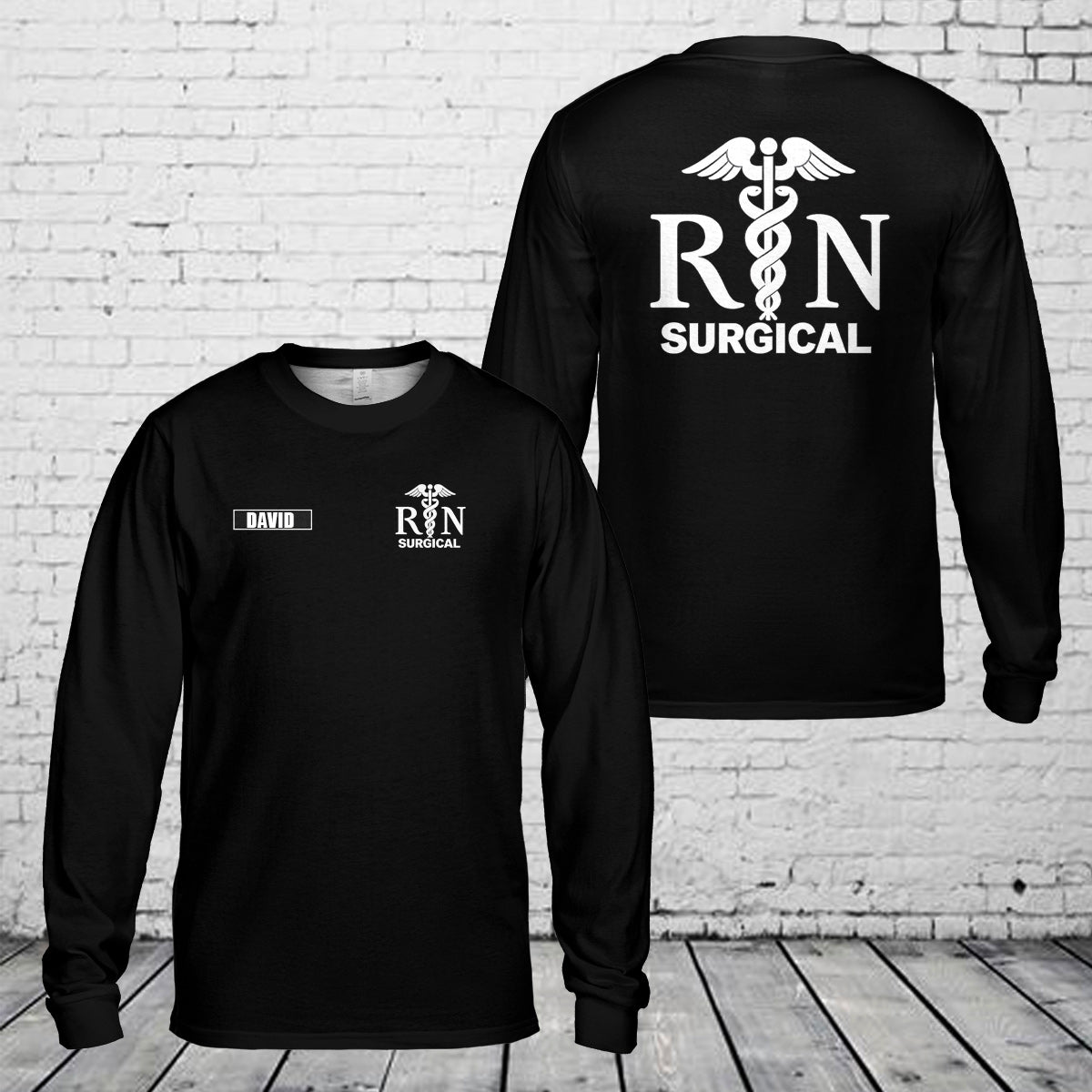 Custom name SURGICAL NURSE Long Sleeve Shirt