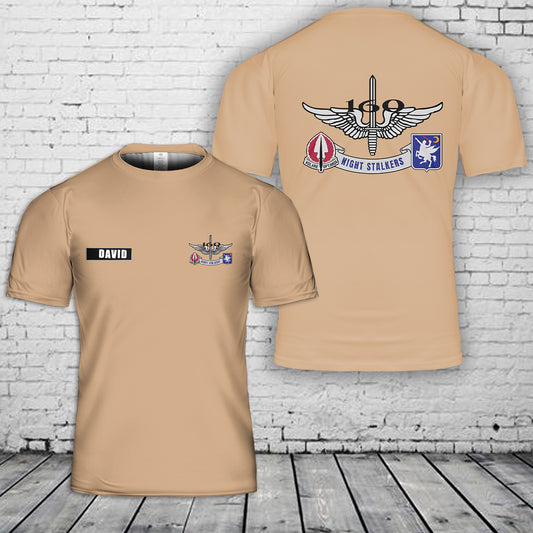 Custom name US Army 160th SOAR Night Stalker 3D T-Shirt