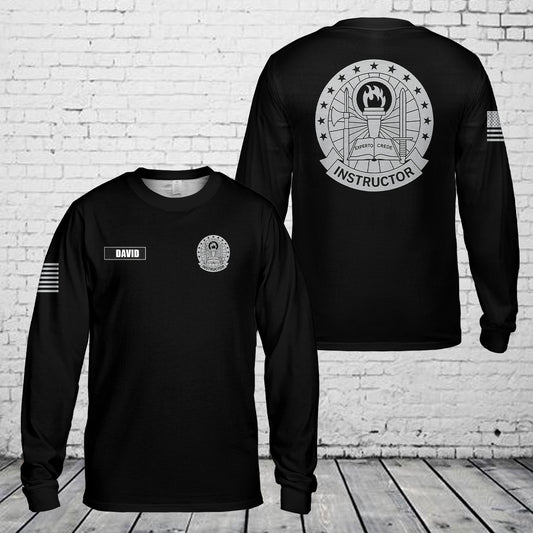 Custom name US Army Instructor Long Sleeve Shirt