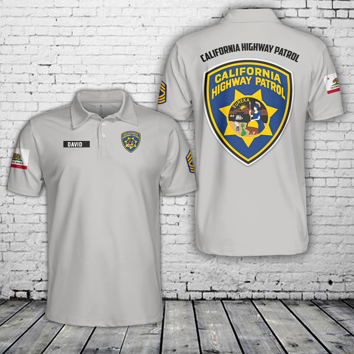 Custom name & Rank California Highway Patrol Polo Shirt