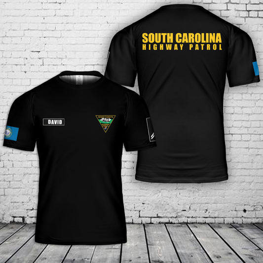 Custom name & Rank South Dakota Highway Patrol  3D T-Shirt