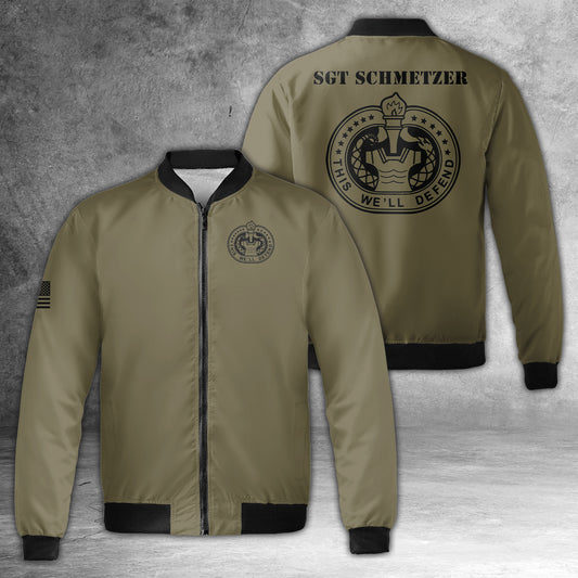 Custom text US Army Drill Sergeant Bomber Jacket