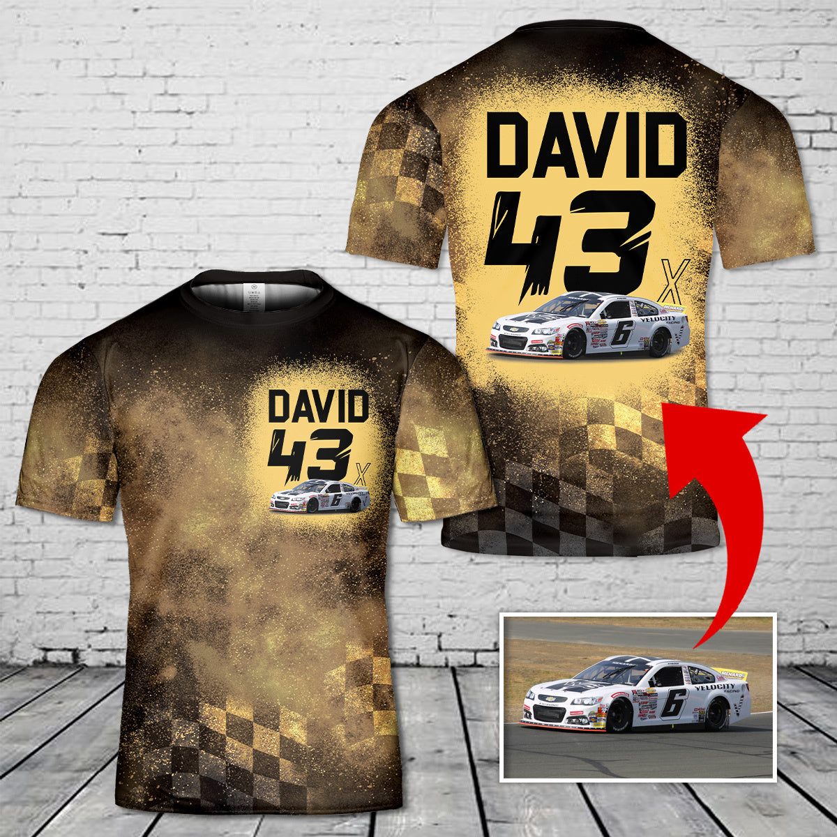 Customized Racing Car 3D T-Shirt