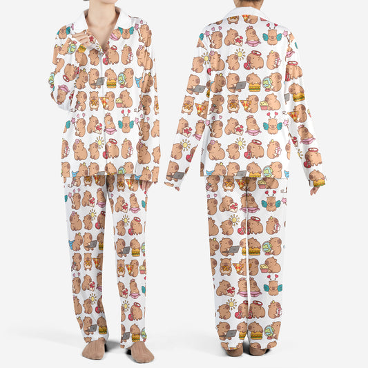 Cute Capybara AOP Pajamas Set