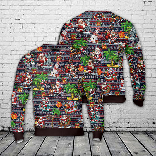 Cute Santa Claus Christmas AOP Sweater