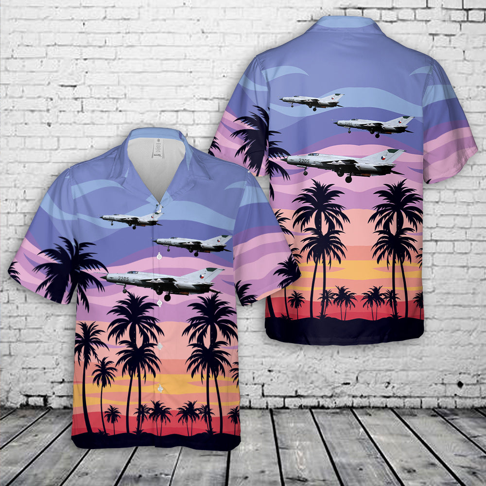 Czech Air Force MiG-21MF Hawaiian Shirt