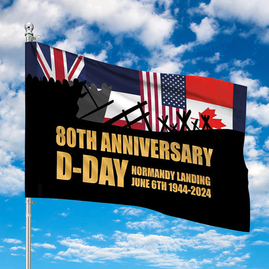 D-Day 80th Anniversary 2024 House Flag