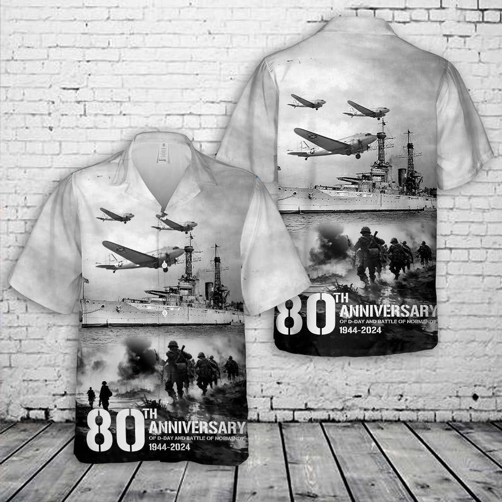 D-Day 80th Anniversary 2024 and Battle of Normandy Hawaiian Shirt