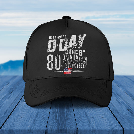 D-Day Landing Omaha Beach 80th Anniversary Baseball Cap