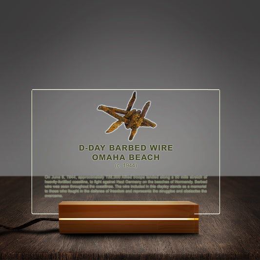 D-Day Memorabilia WW2 Barbed wire Omaha Beach Battle Custom Shape Photo Night Light