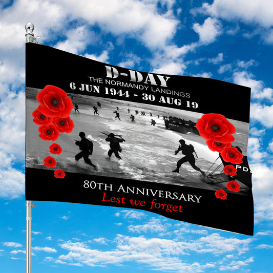 D-Day Normandy 80th Anniversary House Flag