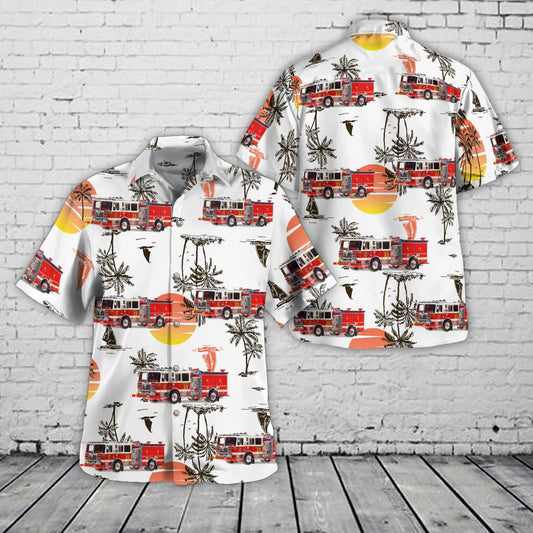 D.C. Fire & EMS Seagrave Capitol Engine 23 - Foggy Bottom Hawaiian Shirt