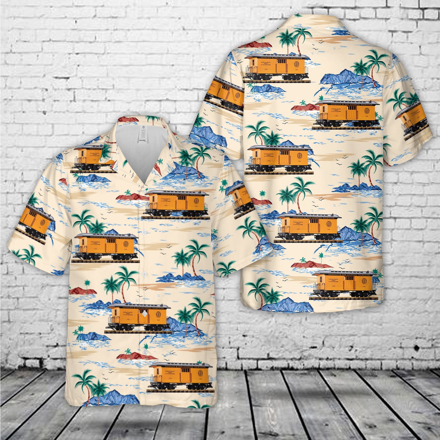 DENVER & RIO Grande Western Passenger Car Hawaiian Shirt