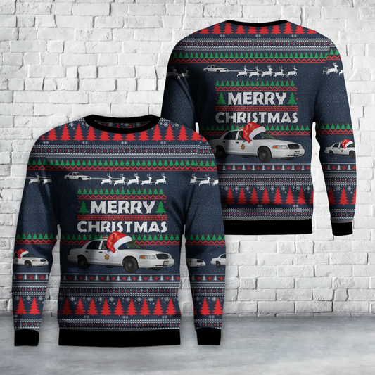 California Department of Corrections AOP Christmas Sweater