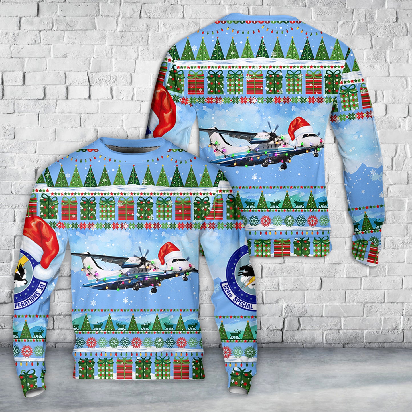 US Air Force Dornier C-146A Wolfhound Of 524th Special Operations Squadron Christmas Sweater