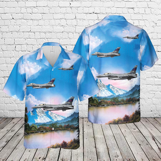 US Air Force F-16C Fighting Falcon, 169th Fighter Wing, 157th Fighter Squadron "Swamp Fox" 9/11 First Responders Memorial Scheme, SC/92-3911 - McEntire JNGB Eastover, SC - 2021 Hawaiian Shirt