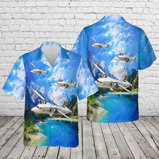 US Army C-23 Sherpa from the California Army National Guard's Detachment 1, Company I, 185th Theater Aviation Brigade Hawaiian Shirt