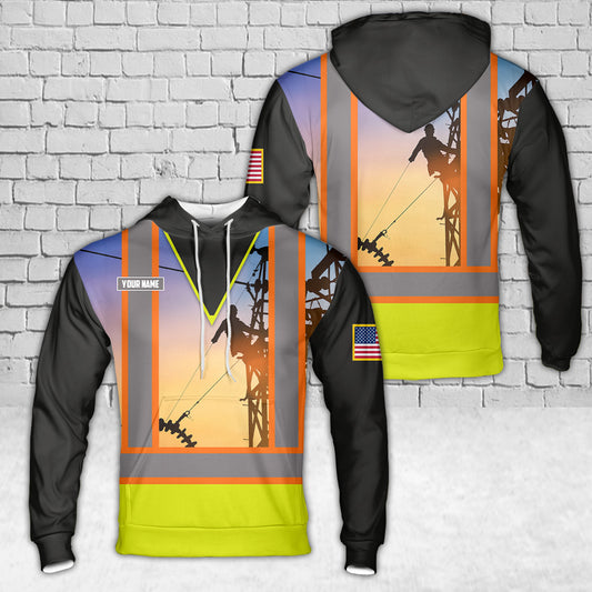 Custom Name Electrical Workers Hoodie 3D