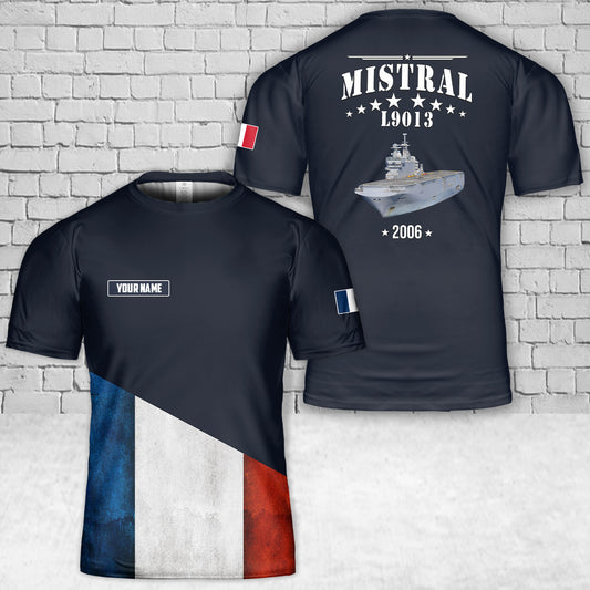 Custom Name French Navy Mistral (L9013) T-Shirt 3D