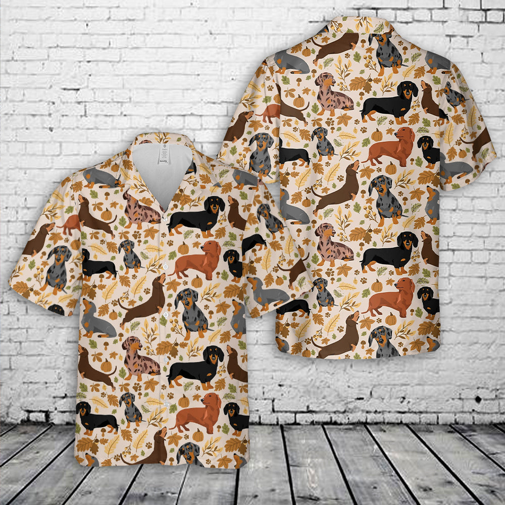 Dachshund Autumn Hawaiian Shirt