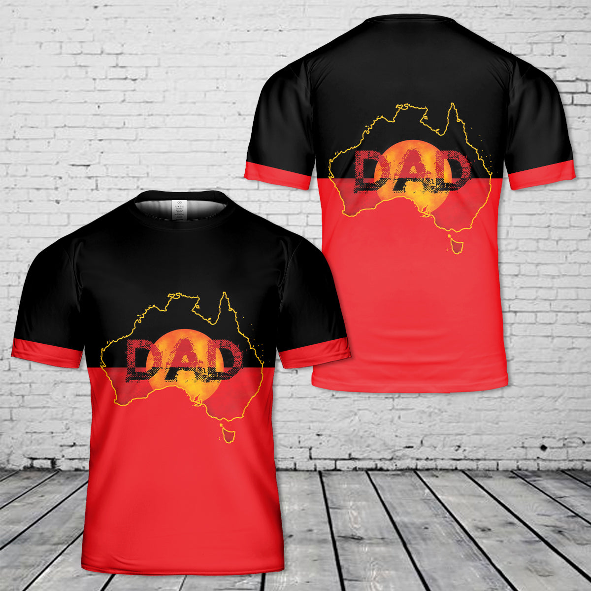 Dad Indigenous Australia Map, Fathers Day 3D T-Shirt