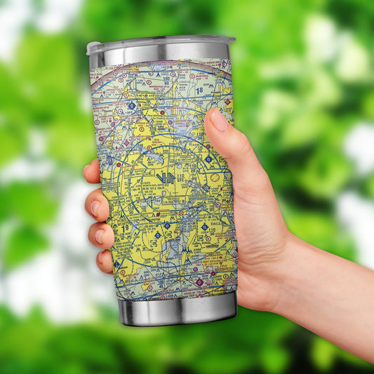 Dallas Fort Worth, TX (KDFW) VFR Sectional Tumbler 20oz